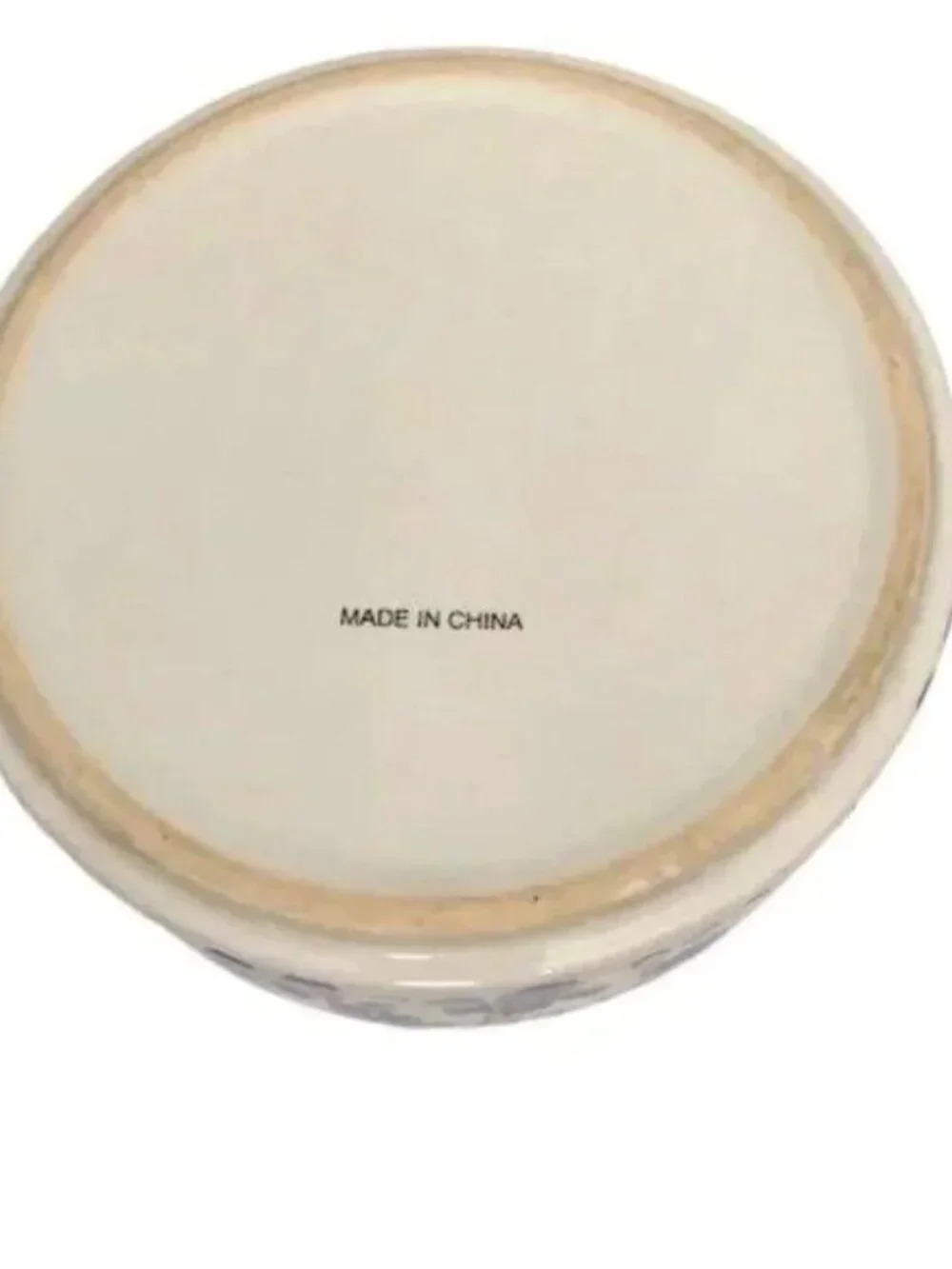Medium Ceramic Dog Bowl with Blue Paws